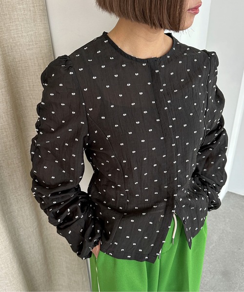 「PILIT」 長袖ブラウス MEDIUM ブラック レディース_画像5