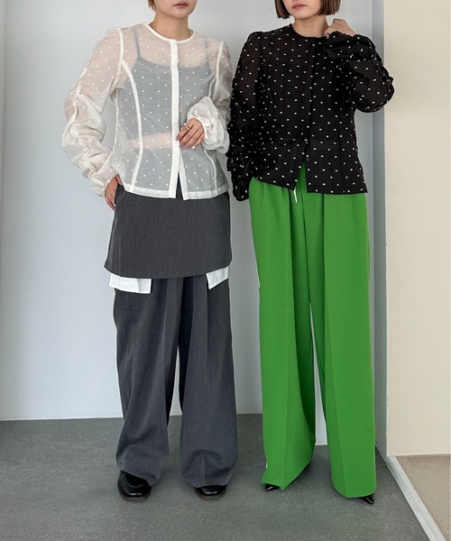 「PILIT」 長袖ブラウス MEDIUM ブラック レディース_画像7