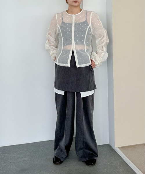 「PILIT」 長袖ブラウス MEDIUM ブラック レディース_画像8