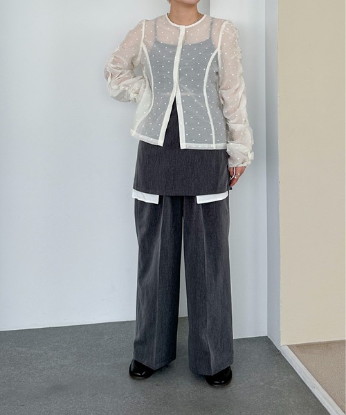 「PILIT」 長袖ブラウス MEDIUM ブラック レディース_画像9