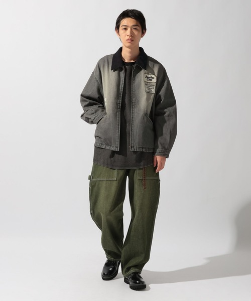 niko and…（ニコアンド） デニムジャケット gジャン Denim Zip Work