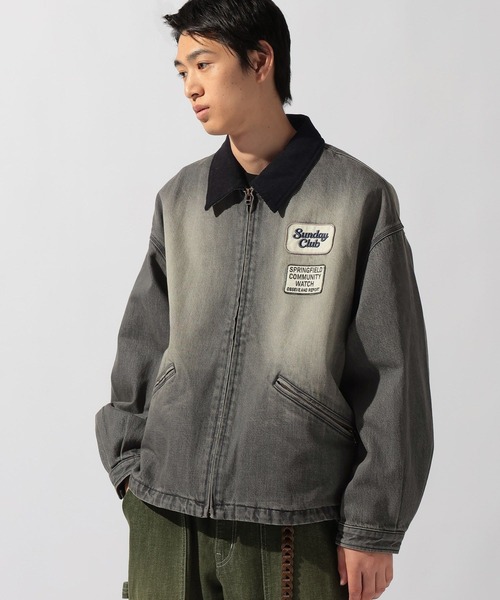 niko and…（ニコアンド） デニムジャケット gジャン Denim Zip Work