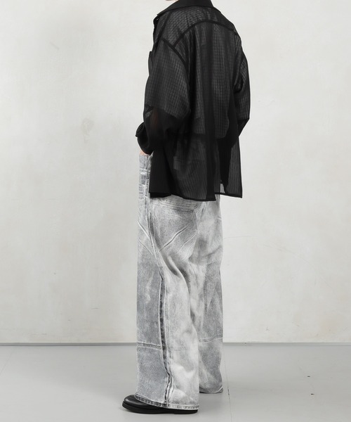 「Perushu」 デニムパンツ MEDIUM ブラック メンズ_画像8