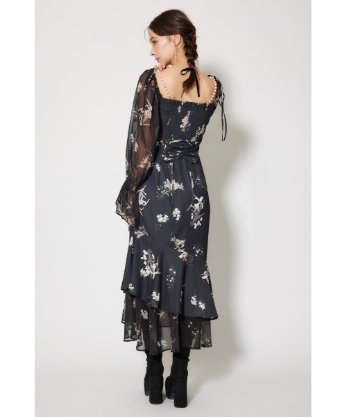 「rienda」 長袖ワンピース MEDIUM ブルー レディース_画像5