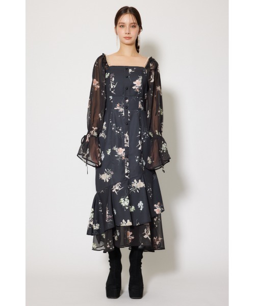 「rienda」 長袖ワンピース MEDIUM ブルー レディース_画像8
