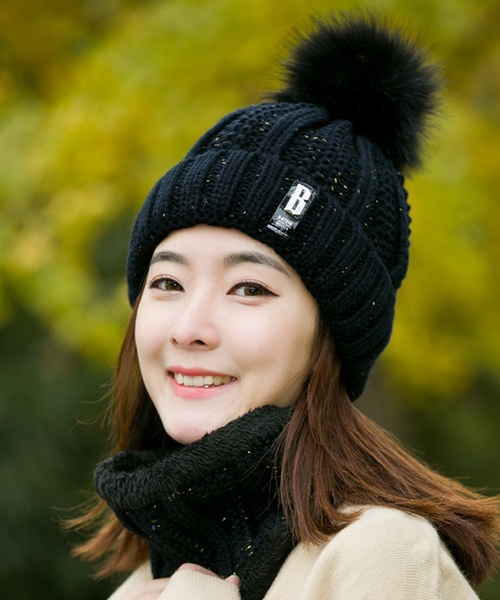 帽子 キャップ レディース 裏起毛ボンボンワッチニット帽 スヌード 2点セット Zozotown Paypayモール店 通販 Paypayモール