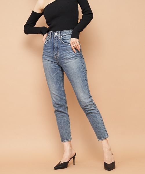 パンツ BARRAGAN DIRTY SPIRAL CUTOUT JEANS BARRAGÁN Brown Spiral Cutout Jeans BARRAGAN