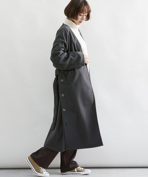 STYLEBLOCK コート チェスターコート ソフトメルトンサイドボタンノー