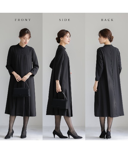 ワンピース 「洗濯機で洗える」「喪服 WEB限定」小柄さんから