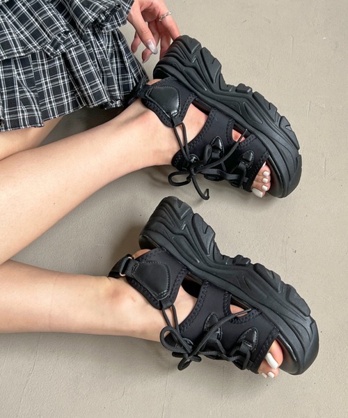 Shoes in Closet サンダル 厚底 バルキー スニーカーソール