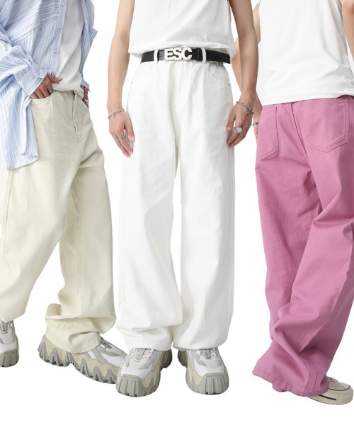 トレンド ワイドパンツ カラーチノパン ルーズ ストレート トレンド ワイドパンツ カラーチノパン ルーズ ストレート