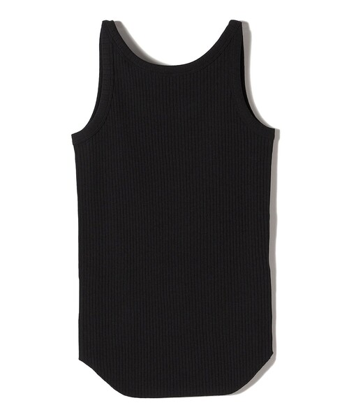 タンクトップ ノースリーブ SHIPS Primary Navy Label:丸胴 テレコ タンクトップ レディース