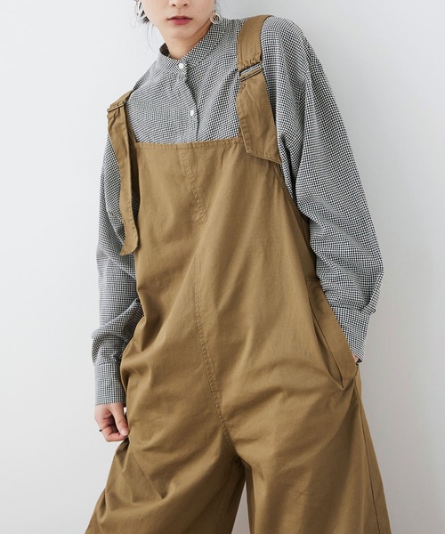 Fashion Letter サロペット オーバーオール 大きいサイズ アシメ