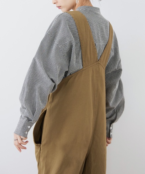 Fashion Letter サロペット オーバーオール 大きいサイズ アシメ