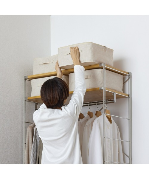無印良品（MUJI） 収納 ポリエステル麻 ソフトボックス 角型 小 フタ式