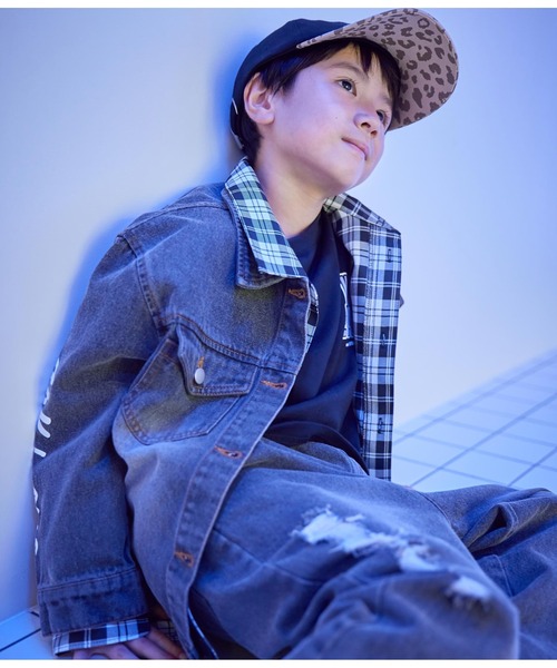 ANAP kids（アナップキッズ） ブラウス シャツ ボックスチェックシャツ