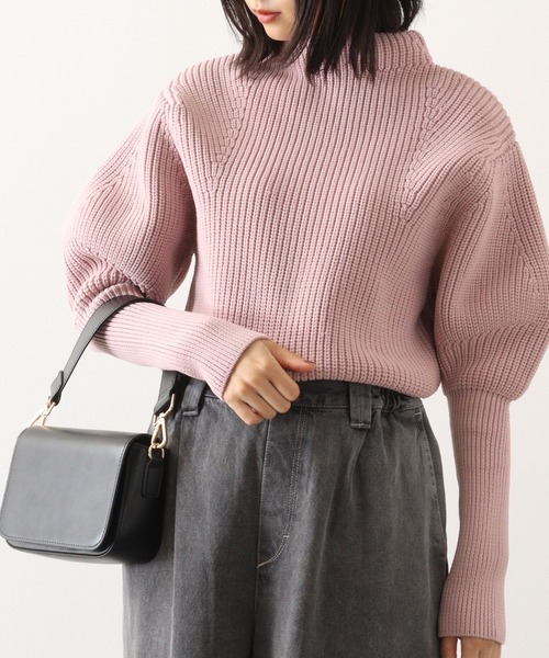 ニット セーター 「EGLANTINE」パフスリーブニット レディース