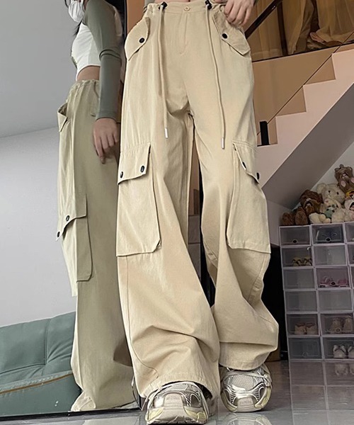 gossip!ロサンゼルス ワイドパンツ カーゴパンツ YUGA ハイウエスト