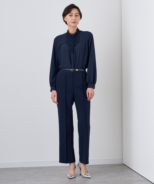 【美品】ANAYI アナイ　ジョーゼットレブラウス　フリルレース　半袖　M ANAYI｜ジョーゼットレーススリーブ ブラウス | Rakuten Fashion