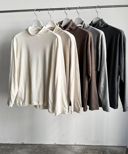 tシャツ VENT BLANC :コットン ハイネックトップス レディース メンズ vent blanc tシャツ VENT BLANC :コットン ハイネックトップス