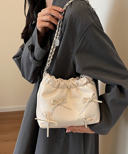 cream creme ショルダーバッグ バッグ リボンチェーンショルダーバッグ