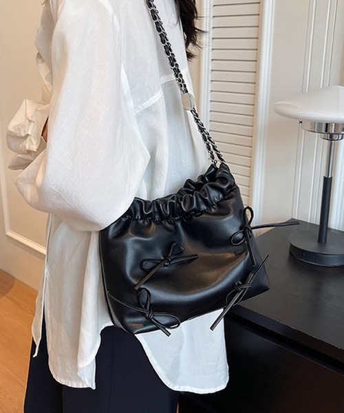 cream creme ショルダーバッグ バッグ リボンチェーンショルダーバッグ
