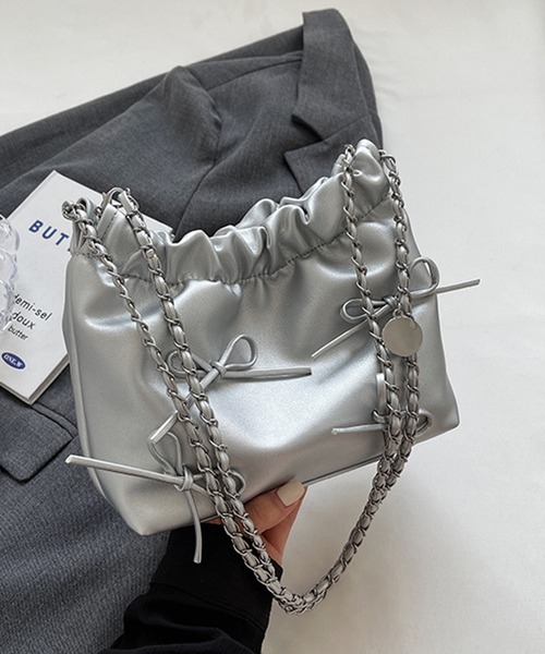 cream creme ショルダーバッグ バッグ リボンチェーンショルダーバッグ