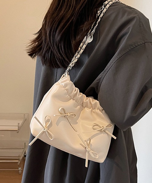 cream creme ショルダーバッグ バッグ リボンチェーンショルダーバッグ