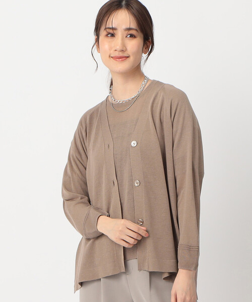 美品　ノーブル 24SS 近年モデル カーディガン リネン混 trim_fce_item6625d153ce9dc.jpg