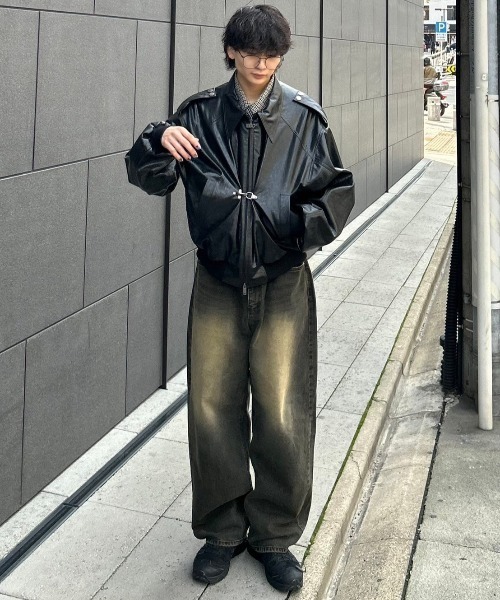 Chikashitsu+ ジーンズ 「Chikashitsu +」vintage wash semi