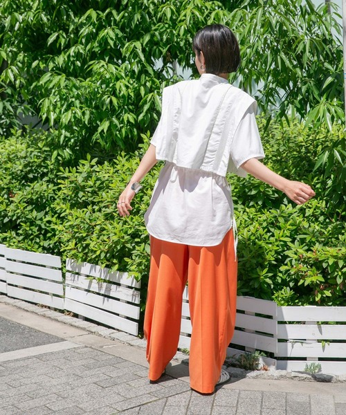 KBF スラックス パンツ 「2サイズ展開」レイヤードデザイン