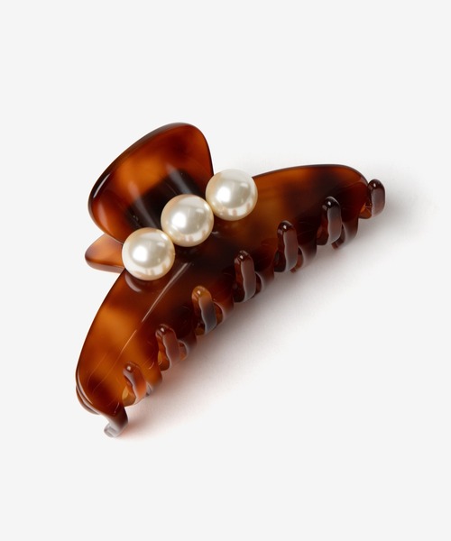 ヘアクリップ ALEXANDRE DE PARIS M CLIP　アレクサンドル ドゥ パリ スワロフスキーパール  Mクリップの画像