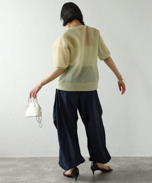 トップス Bonjour Bonjour Sagan tシャツ 裾ジップシアーダンボール半袖プル