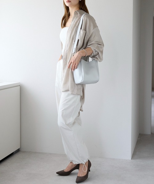 Lien Select ショルダーバッグ バッグ ポーチ付ソフトレザー調ミニ