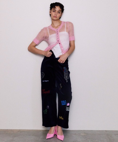MAISON SPECIAL パンツ Corduroy Early Romance Graphic Pants