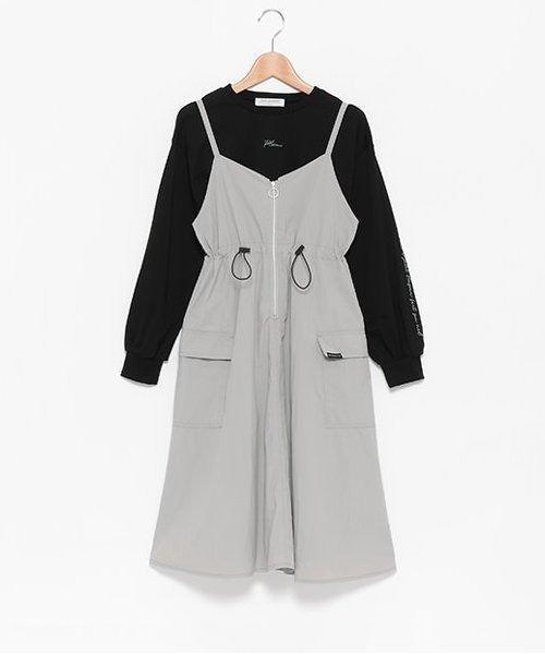 ポンポネット　160 カーゴキャミワンピースTシャツセット ポンポネット160 カーゴキャミワンピースTシャツセット