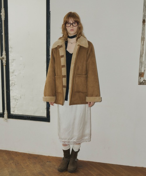 GIUNON ブラウス シャツ waist cinching shirring blouse