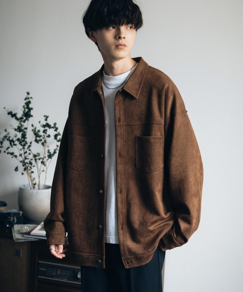 Rocky Monroe シャツ オーバーサイズ カットスエードCPOシャツ