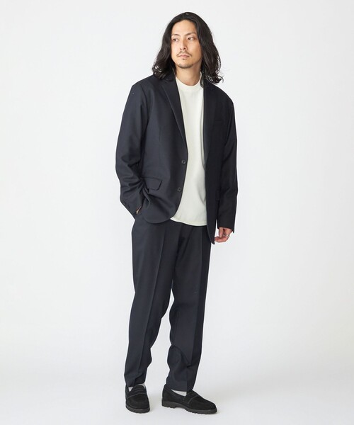 ❁S.ESSENTIALS❁パンツスーツセット(ジャケットM/パンツS) SHIPS スラックス SHIPS:「セットアップ対応」SOLOTEX(R) ウール