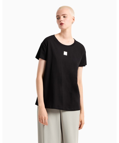tシャツ 「A|X アルマーニ エクスチェンジ」AXロゴ 半袖クルーネックTシャツ/BOYFRIEND レディース ARMANI EXCHANGE tシャツ 「A|X アルマーニ エクスチェンジ」AX