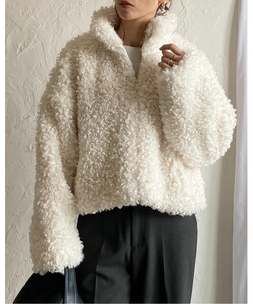 She's Closet ブルゾン アウター スタンドカラーショート丈ジップ