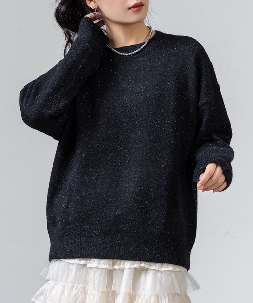 DAY CLOSET ニット セーター キラキラ レディース 長袖ドレッシー 