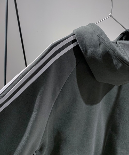 lilful パーカー 「裏起毛」サイドライントラックジャージジップ