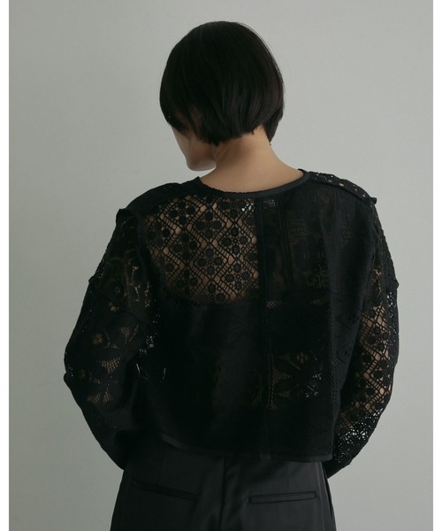 Patchwork Lace Cardigan アンヌーク　ブラック ànuke online store（アンヌーク） / Patchwork Lace
