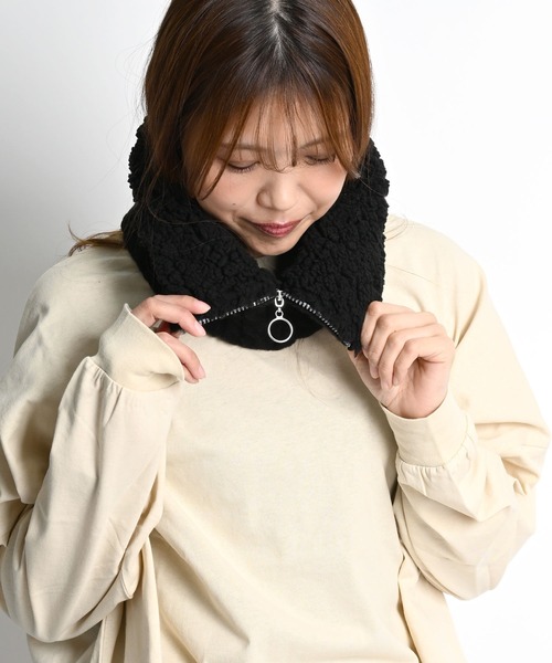 marai（マーライ） ネックウォーマー スヌード 裏ボアニット ネック