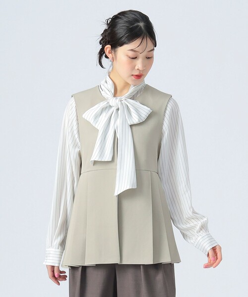 DT♪TREGIL パッド入りミディベスト ジレ 関税込 BEAMS HEART ベスト ジレ サイドプリーツ レディース : ZOZOTOWN