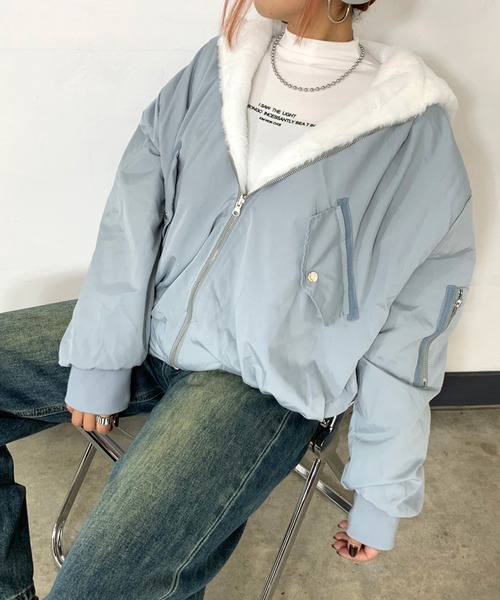 non-hedge（ノンヘッジ） ma1 ma-1 リバーシブルフード付ビッグMA1