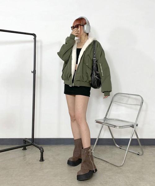 non-hedge（ノンヘッジ） ma1 ma-1 リバーシブルフード付ビッグMA1