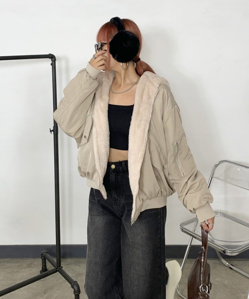 non-hedge（ノンヘッジ） ma1 ma-1 リバーシブルフード付ビッグMA1