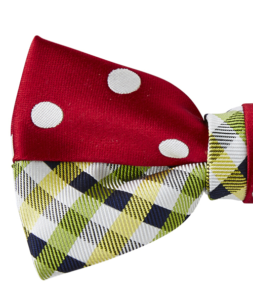 giraffe（ジラフ） ネクタイ ドットチェックペアネクタイ RED